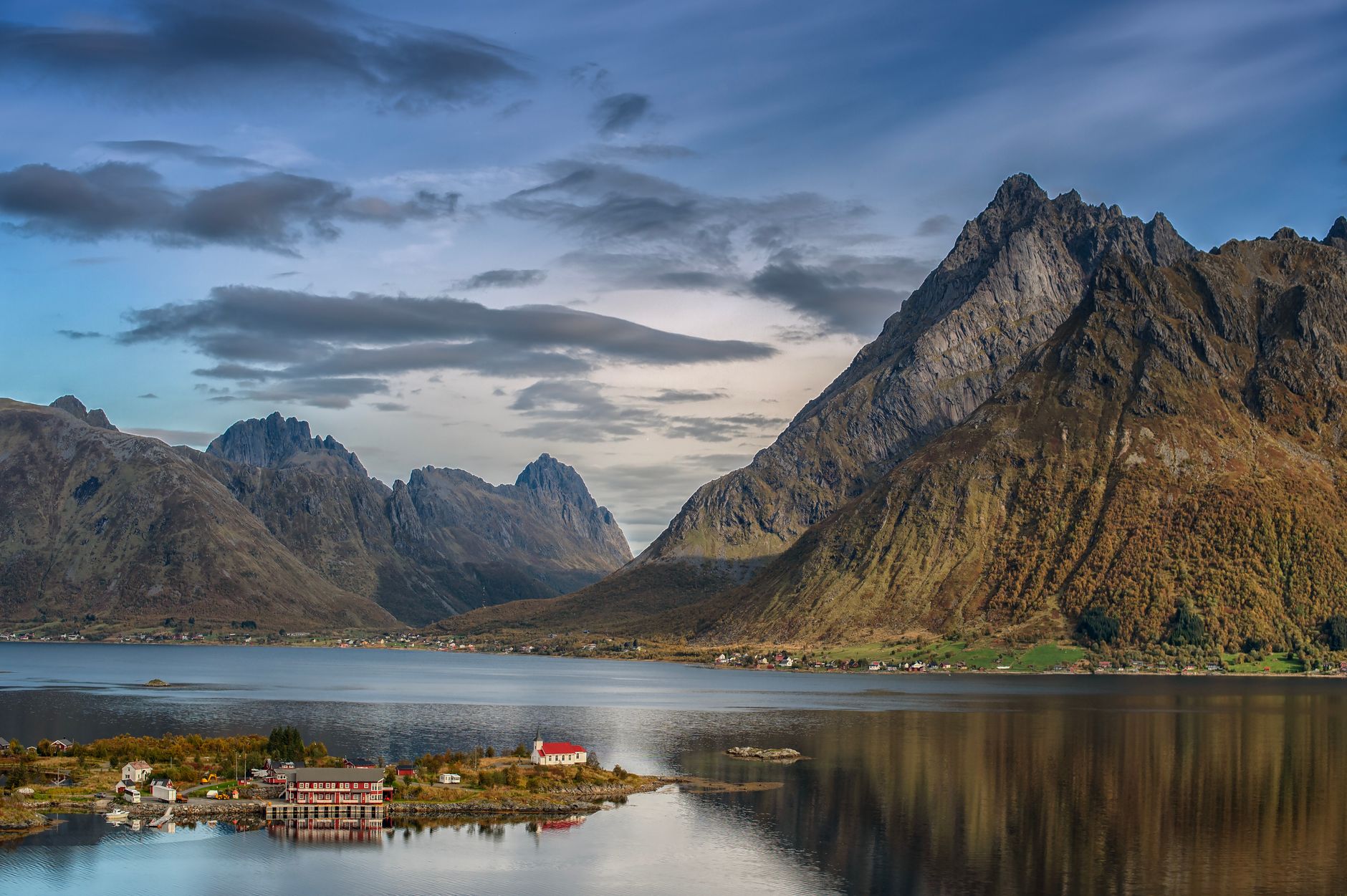 Nordic fjord shoreline